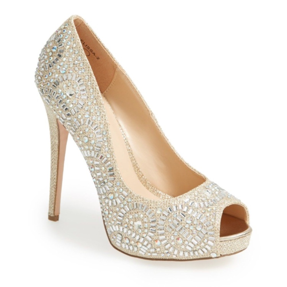 Lauren Lorraine peep toe pumps